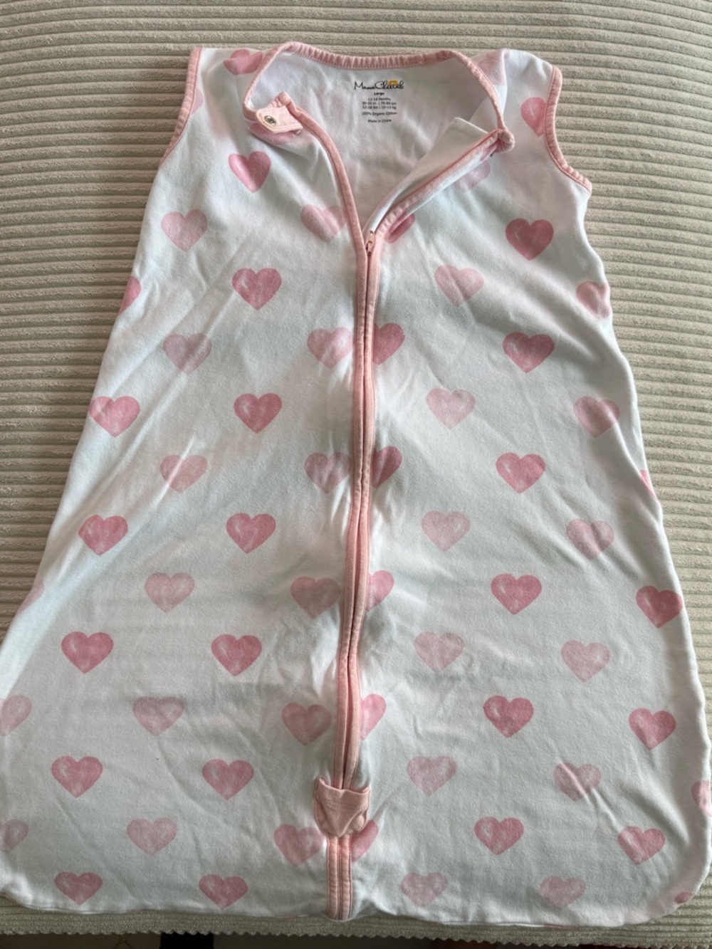 Sleeveless Pink Heart Sleep Sack by